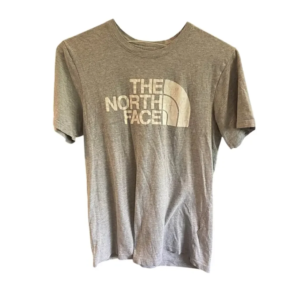 North face mens medium gray short sleeve t shirt